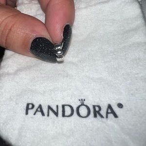 Pandora bow tie silver spacer charm